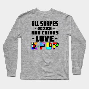 All Shapes, Sizes and Colors Love K-POP - Geometric Design Long Sleeve T-Shirt